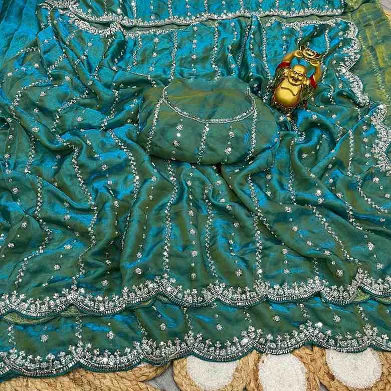 Kc 75 Space Silk Sequence Handworked Designer Saree Collection