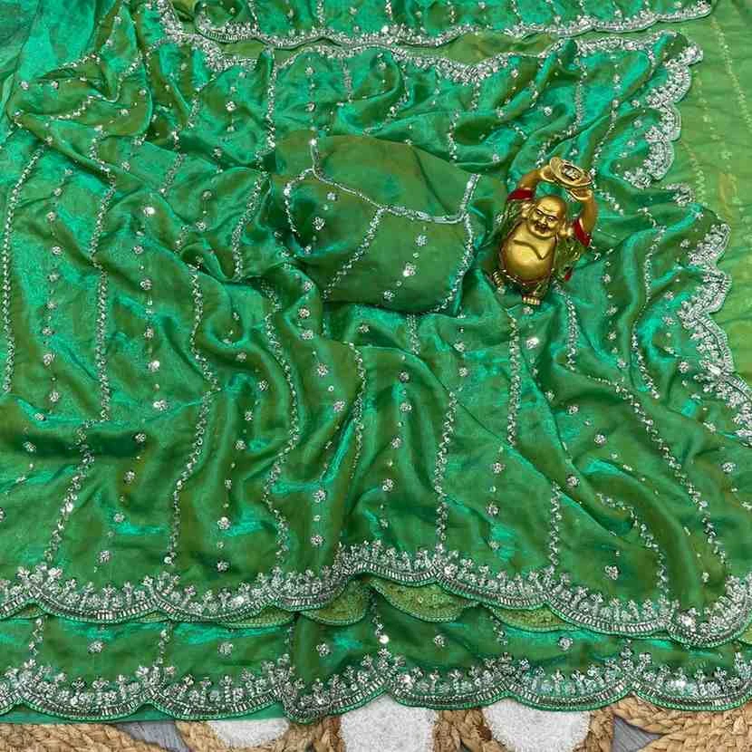 Kc 75 Space Silk Sequence Handworked Designer Saree Collection