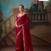 Kimora Kajal Fancy Thread Embroidered Work Designer Saree Collection