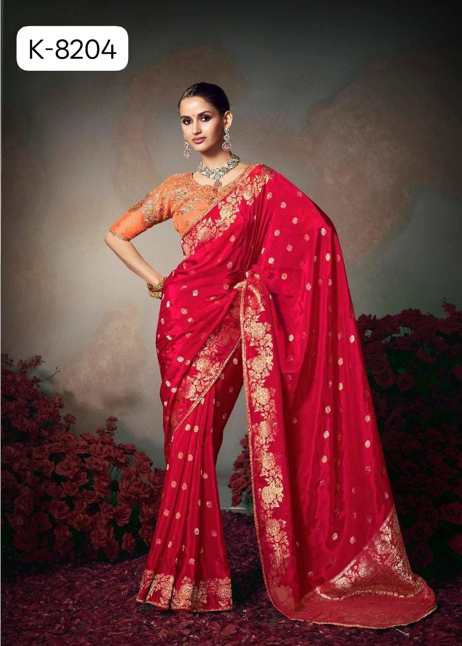 Kira Kamini 8201 to 8206 Chiniya Silk Wedding Wear Saree Collection