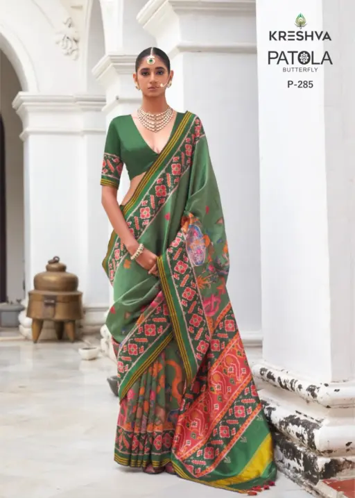Kreshva Patola Butterfly Silk with Patola Print Saree Collection