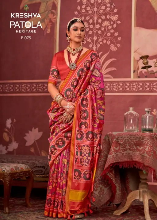 Kreshva Patola Heritage Silk Printed Traditional Wear Saree Collection