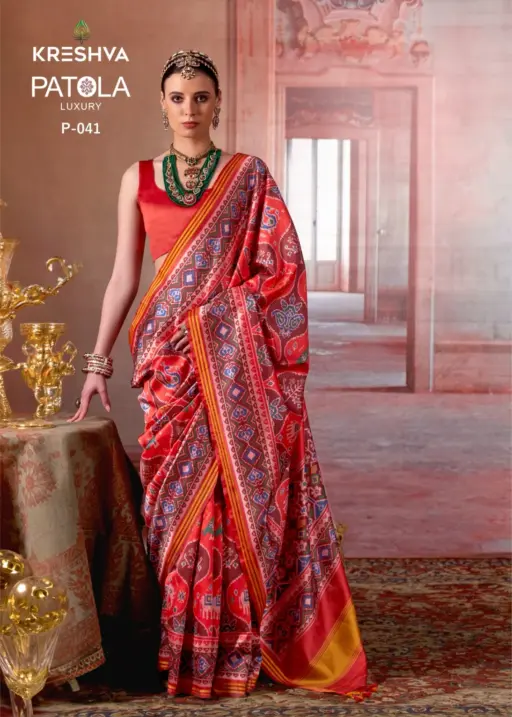Kreshva Patola Luxury Silk Printed Traditional Wear Saree Collection