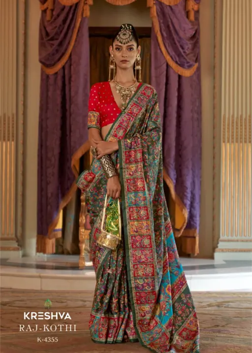 Kreshva Raj Kothi Silk Printed Festival Saree Collection