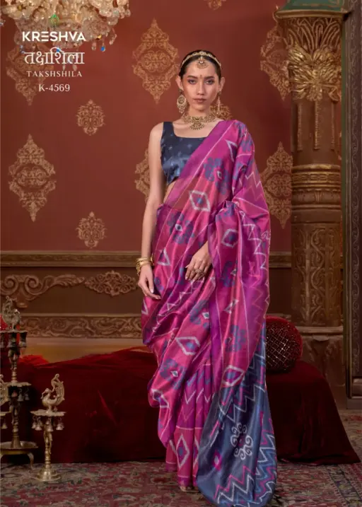 Kreshva Takshshila Silk with Casual Wear Saree Collection