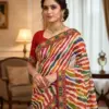 Multi Rangila Georgette Leheriya Printed Fancy Saree Collection