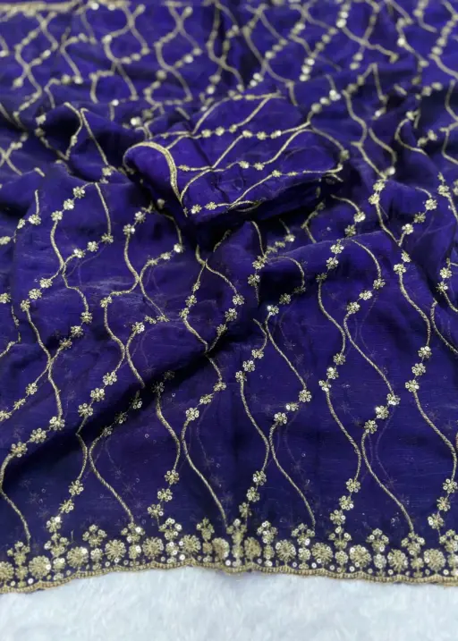 Pallavi Arhaaam Chiffon Sequence Wedding Wear Saree