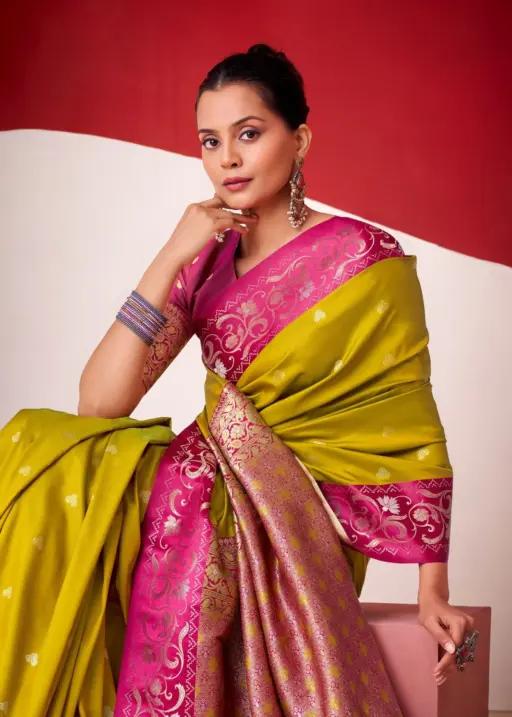 Rajpath Sindhu Ghat Zari Weaving Satin Silk Saree Collection