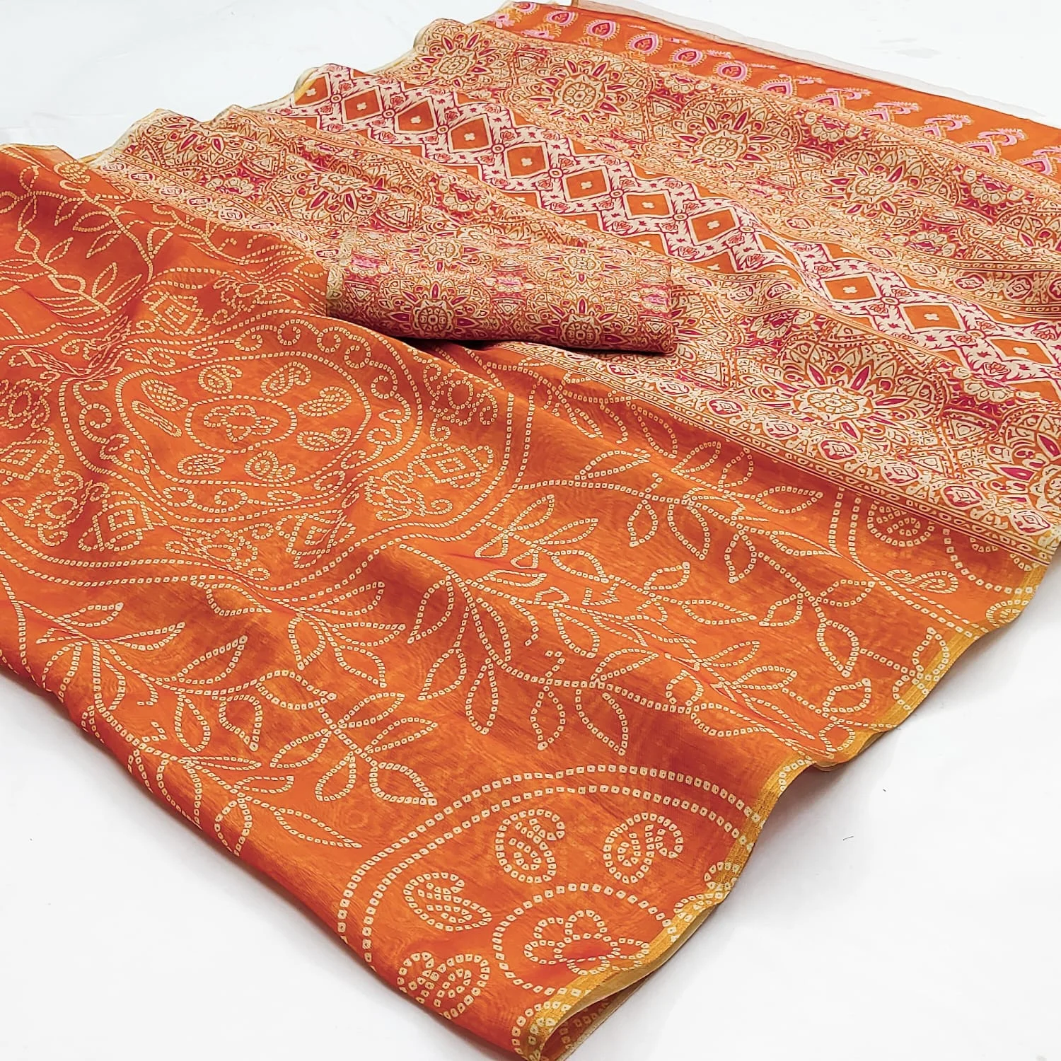 Rajyog Chanderi C 1 to C 12 Linen with Ajarakh Kalamkari Printed Saree