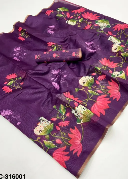 Rajyog Tusser Chanderi Vol 1 Printed Saree Collection