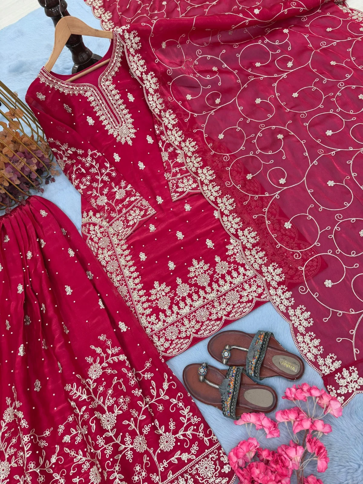 Rama Export Code-1141-C Pure Gmy Silk Wholesale Readymade Pakistani Suit Collection