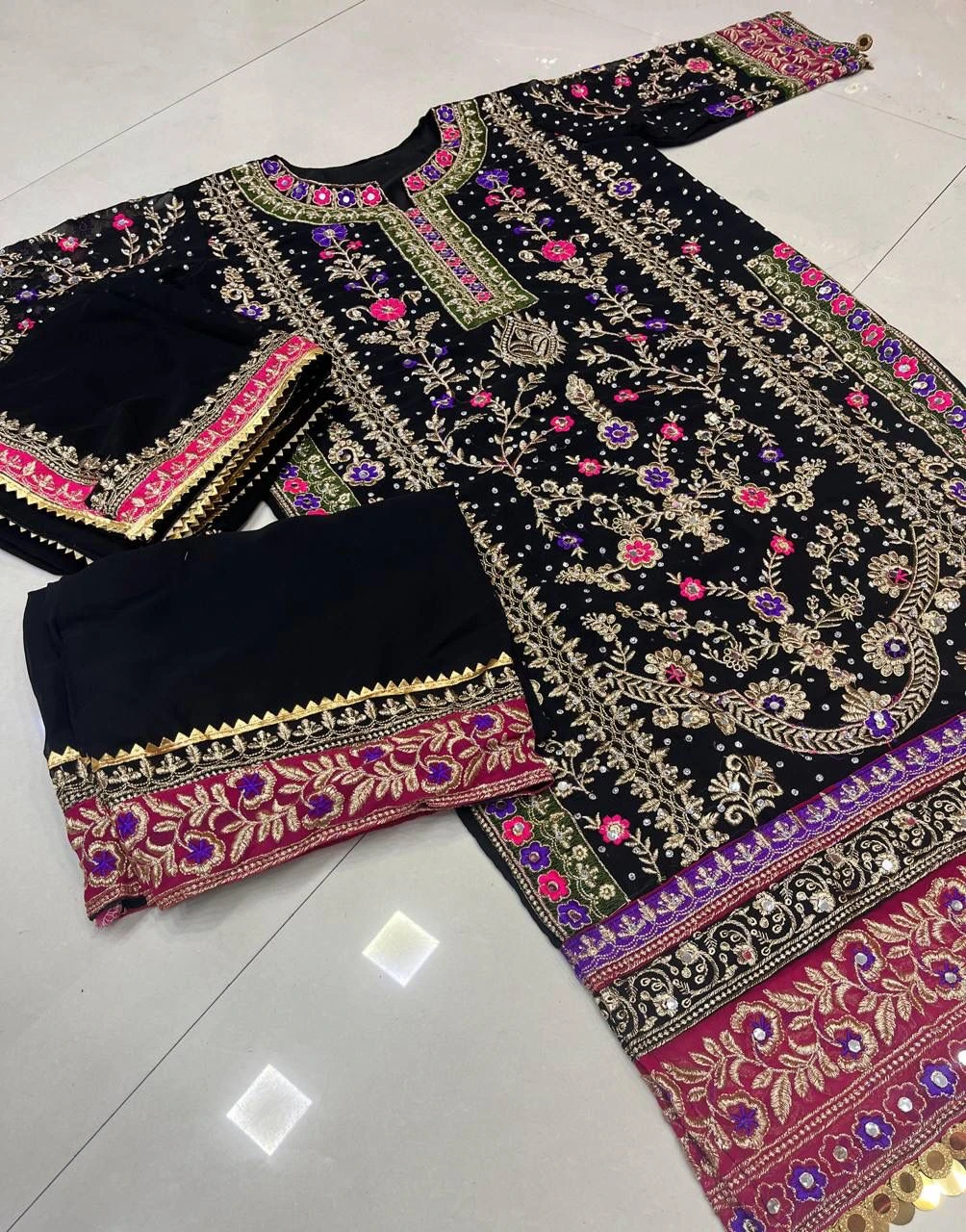 Rama Export Code-1197-B Heavy Georgette Wholesale Readymade Pakistani Suit Collection