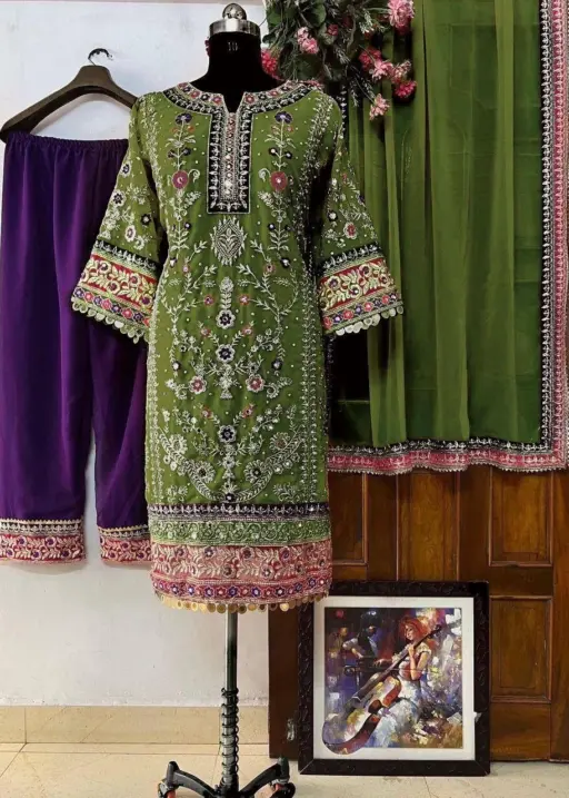 Rama Export Code-1197-C Heavy Georgette Wholesale Readymade Pakistani Suit Collection