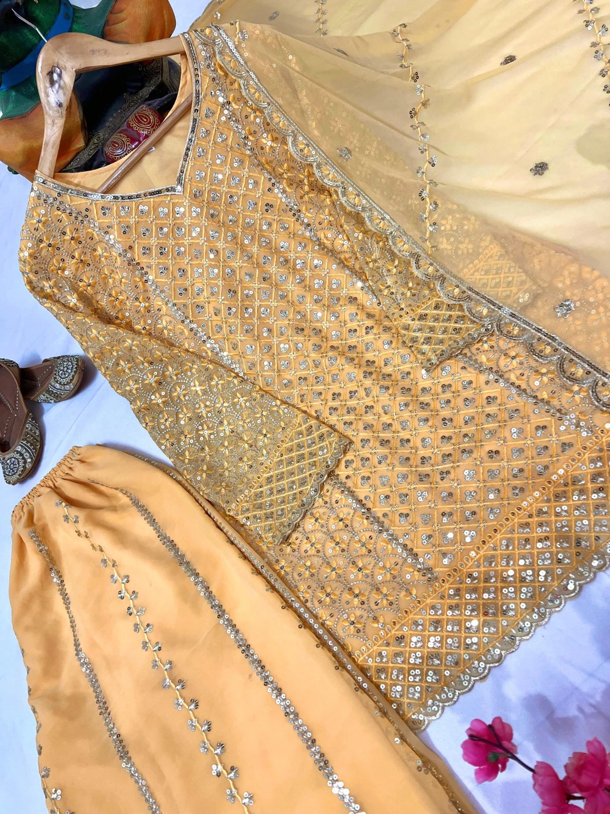 Rama Export Code- 1361-A Heavy Georgette Wholesale Readymade Pakistani Suit Collection