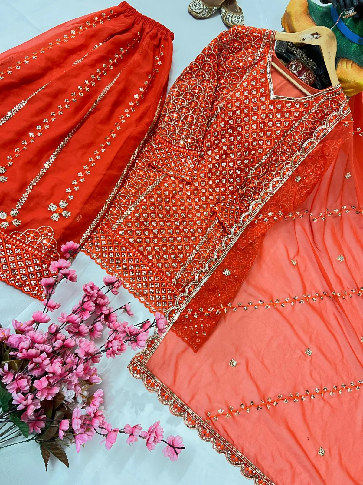 Rama Export Code- 1361-E Heavy Georgette Wholesale Readymade Pakistani Suit Collection