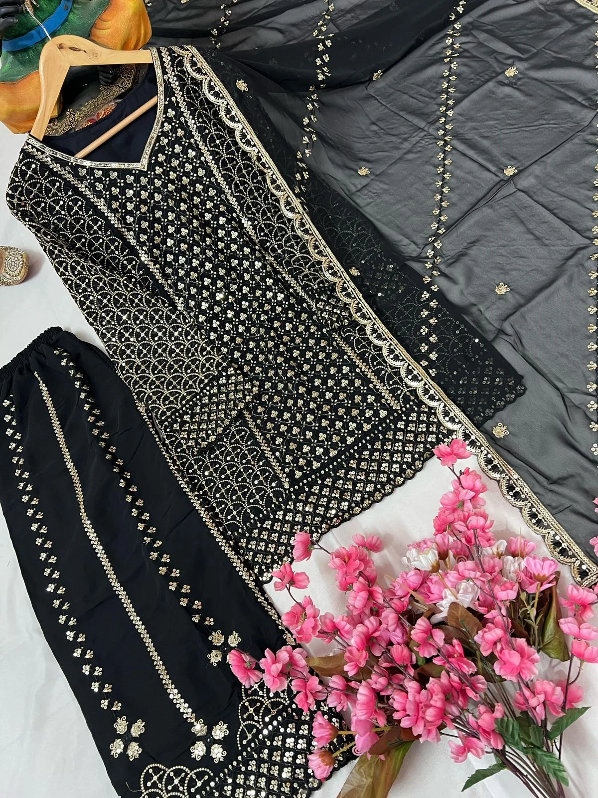 Rama Export Code- 1361-F Heavy Georgette Wholesale Readymade Pakistani Suit Collection