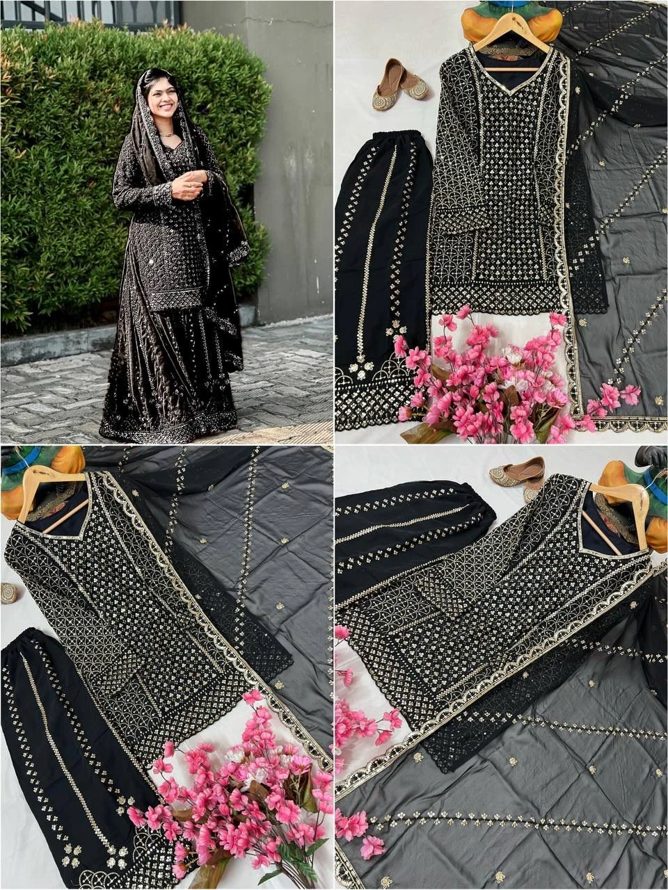 Rama Export Code- 1361-F Heavy Georgette Wholesale Readymade Pakistani Suit Collection