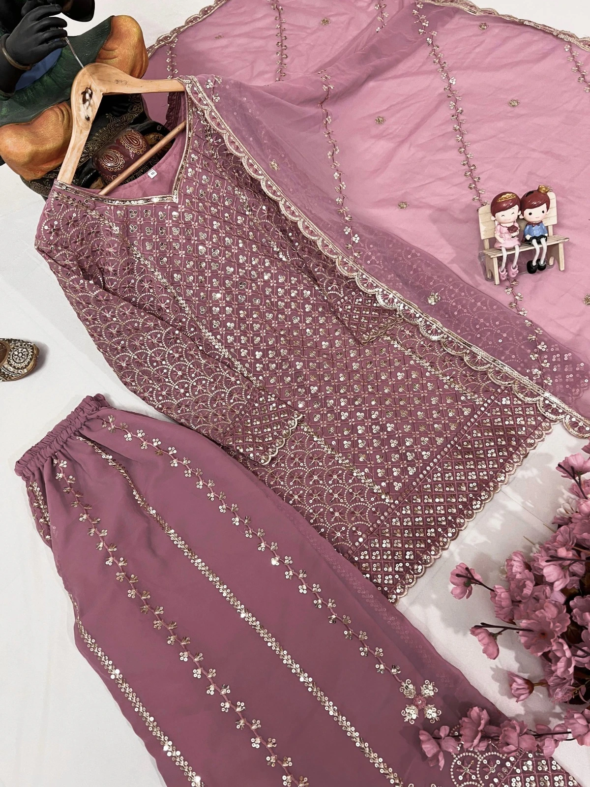 Rama Export Code- 1361-H Heavy Georgette Wholesale Readymade Pakistani Suit Collection