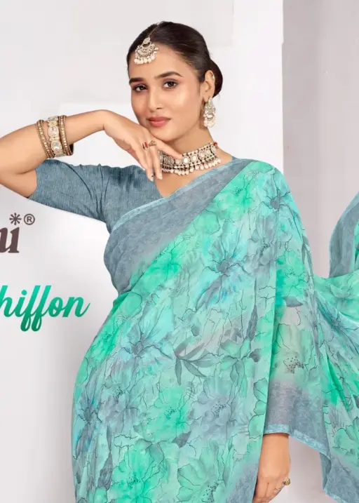 Ruchi Star Chiffon 224 Chiffon Printed Casual Wear Saree Collection