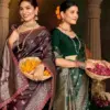Saroj Butterffly Satin Saroski Vol 1 Satin Silk Saree Collection