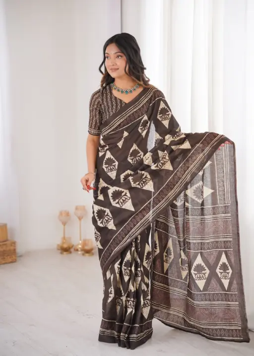 Scdf Bagru C Fancy Cotton Printed Saree Collection
