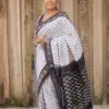 Scmg Shweta Linen Woven Ikkat Saree Collection