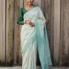 Scmg Shweta Linen Woven Ikkat Saree Collection