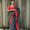 Scmg Shweta Linen Woven Ikkat Saree Collection