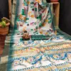Scvc Radha Handloom Silk Ikkat Printed Fancy Saree Collection