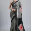 Sf Temple Japan Satin Ajrakh Printed Fancy Saree Collection