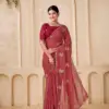 Shanta Modal Georgette Embroidery Zari Worked Saree Collection