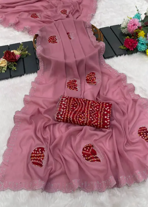 Star Women 6333 Modal Georgette Embellished Saree Collection