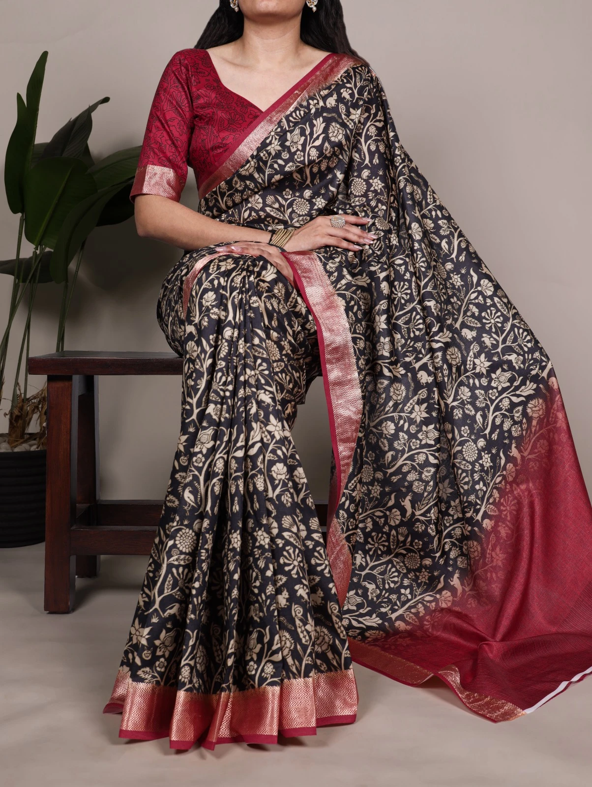 Taraa L 7055 Tussar Silk Printed Fancy Saree Collection