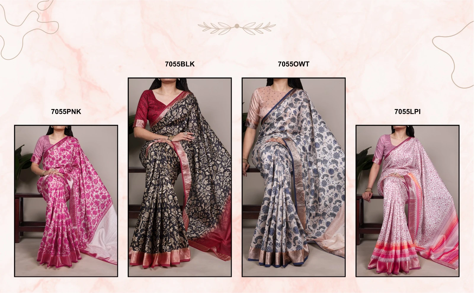 Taraa L 7055 Tussar Silk Printed Fancy Saree Collection