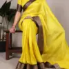 Taraa L 7910 Marsh Mello Zari Worked Plain Saree Collection