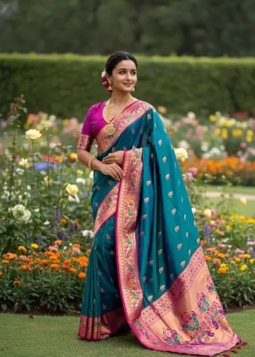 Vt 6079 T Banarasi Silk Meenakari Weaved Fancy Saree Collection