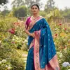 Vt 6079 T Banarasi Silk Meenakari Weaved Fancy Saree Collection