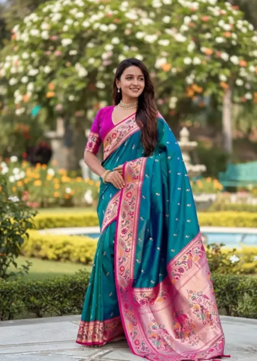 Vt 6082 T Soft Pethani Silk Zari Weaved Premium Saree Collection