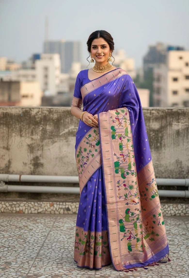 Vt 6087 T Pure Soft Kanchivram Paithani Silk Saree Collection
