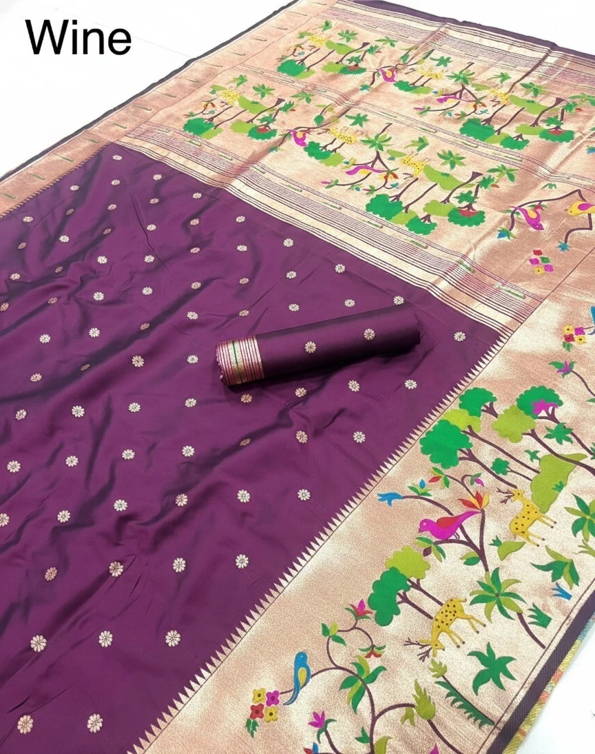 Vt 6087 T Pure Soft Kanchivram Paithani Silk Saree Collection