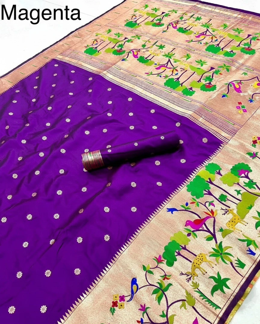 Vt 6087 T Pure Soft Kanchivram Paithani Silk Saree Collection