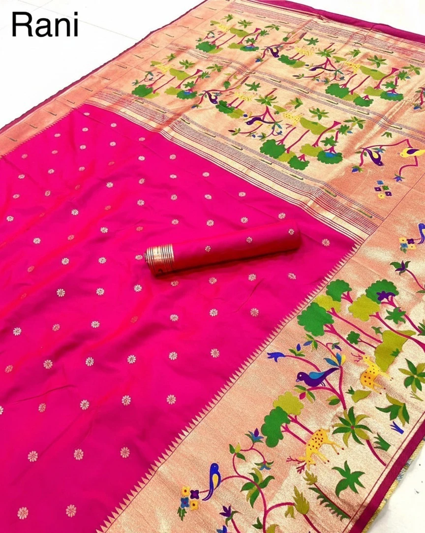 Vt 6087 T Pure Soft Kanchivram Paithani Silk Saree Collection