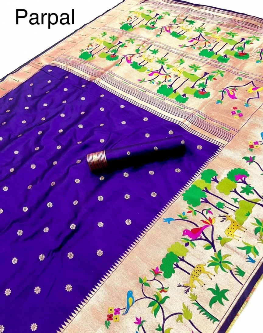 Vt 6087 T Pure Soft Kanchivram Paithani Silk Saree Collection