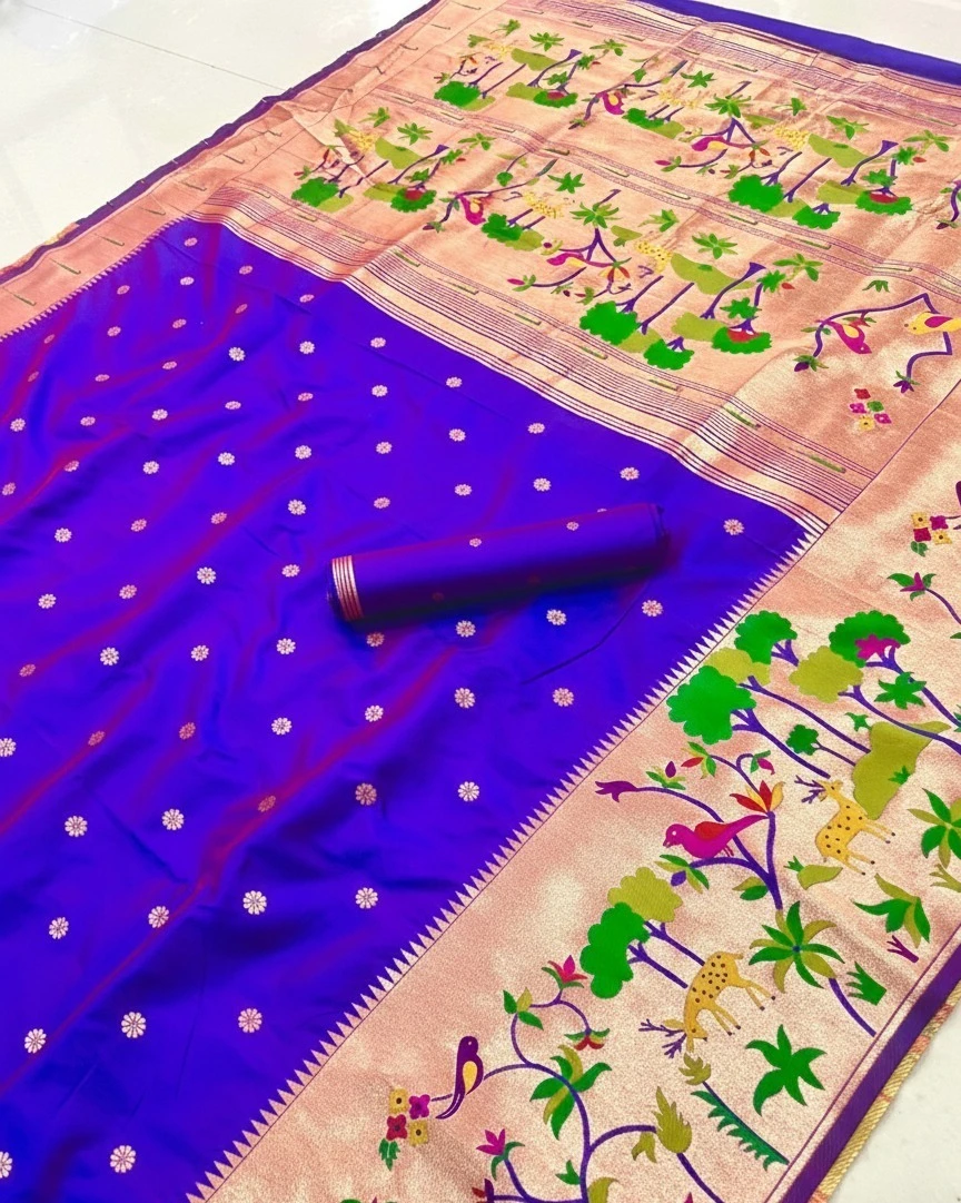 Vt 6087 T Pure Soft Kanchivram Paithani Silk Saree Collection