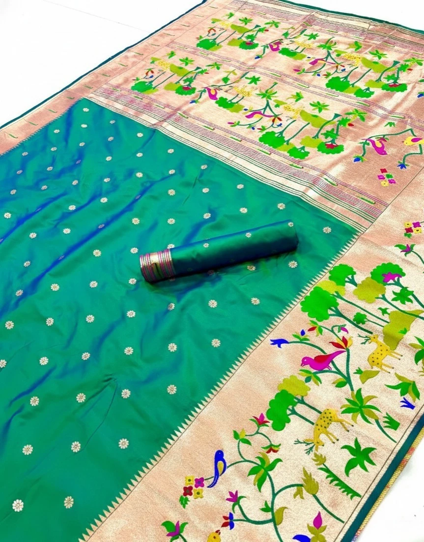 Vt 6087 T Pure Soft Kanchivram Paithani Silk Saree Collection