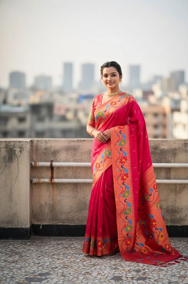 Vt 6088 T Soft Paithani Silk Traditional Wear Saree