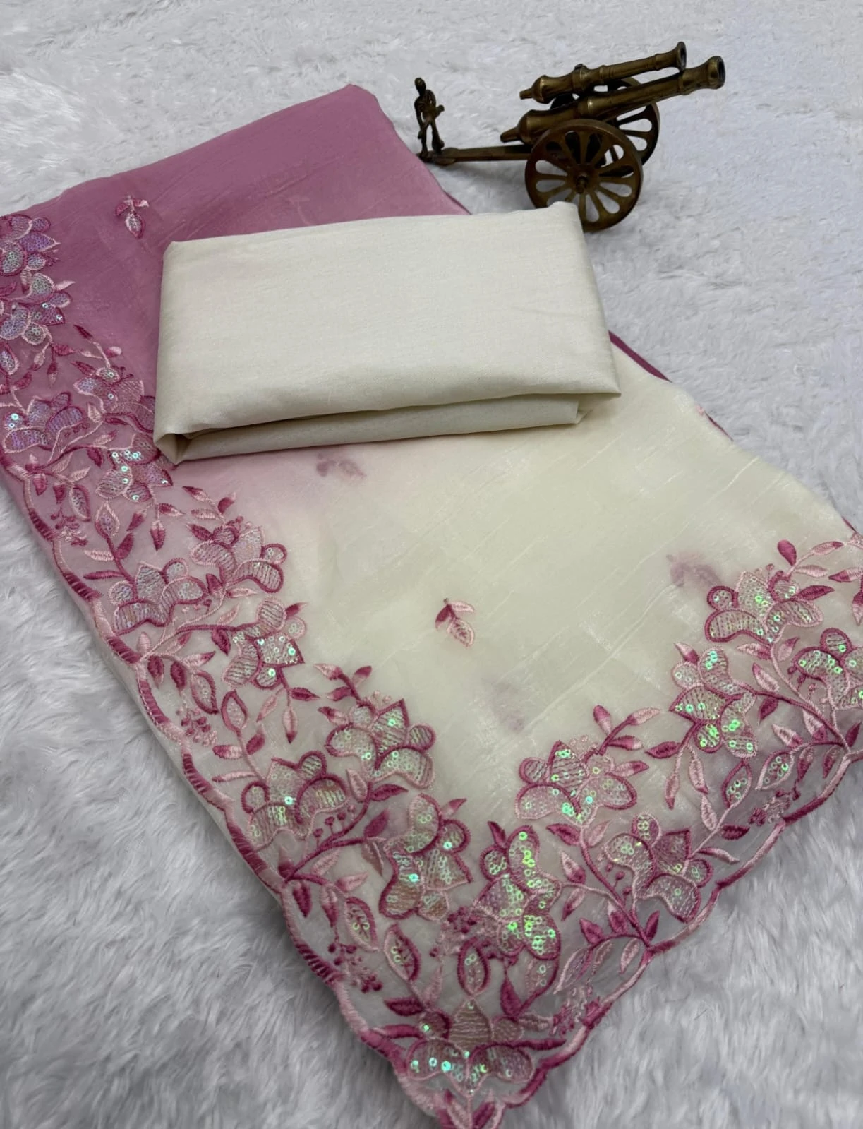 Vt 816 T Premium Crunchy Padding Embroidered Saree Collection