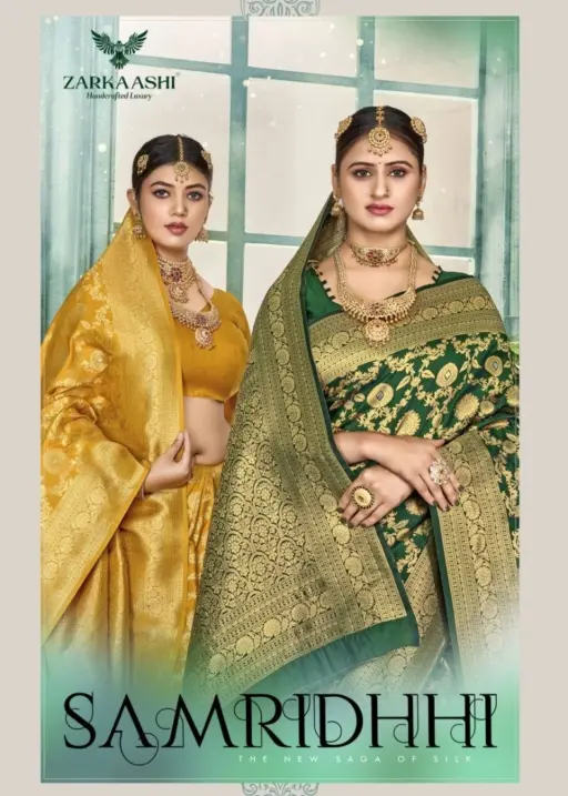 Zarkaashi Samridhhi Katan Silk Festival Wear Saree Collection