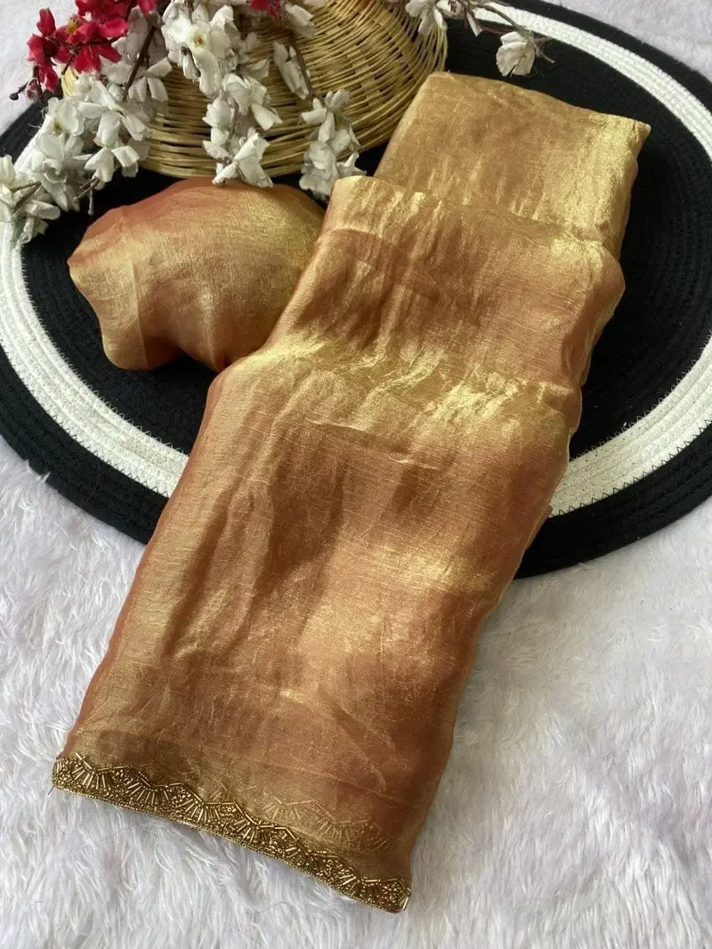 Aab Apsara Chiffon with Beads Handwork Fancy Saree Collection