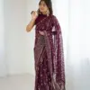 Bt 3149 Georgette Foil Printed Saree Collection